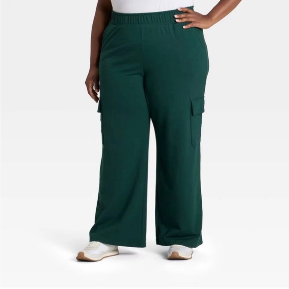 Ava & Viv Pants - Ava & Viv Dark Green Cargo Joggers SZ 1X